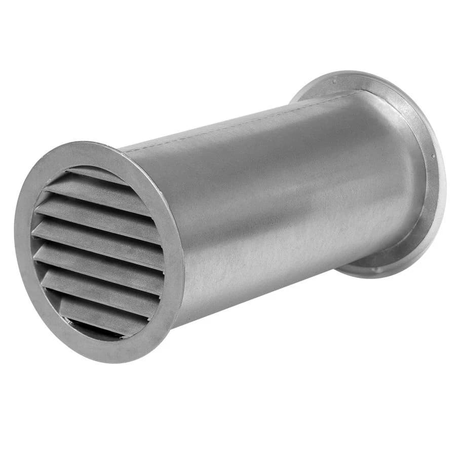 Väggventil med ljudisolering, metall (kit)