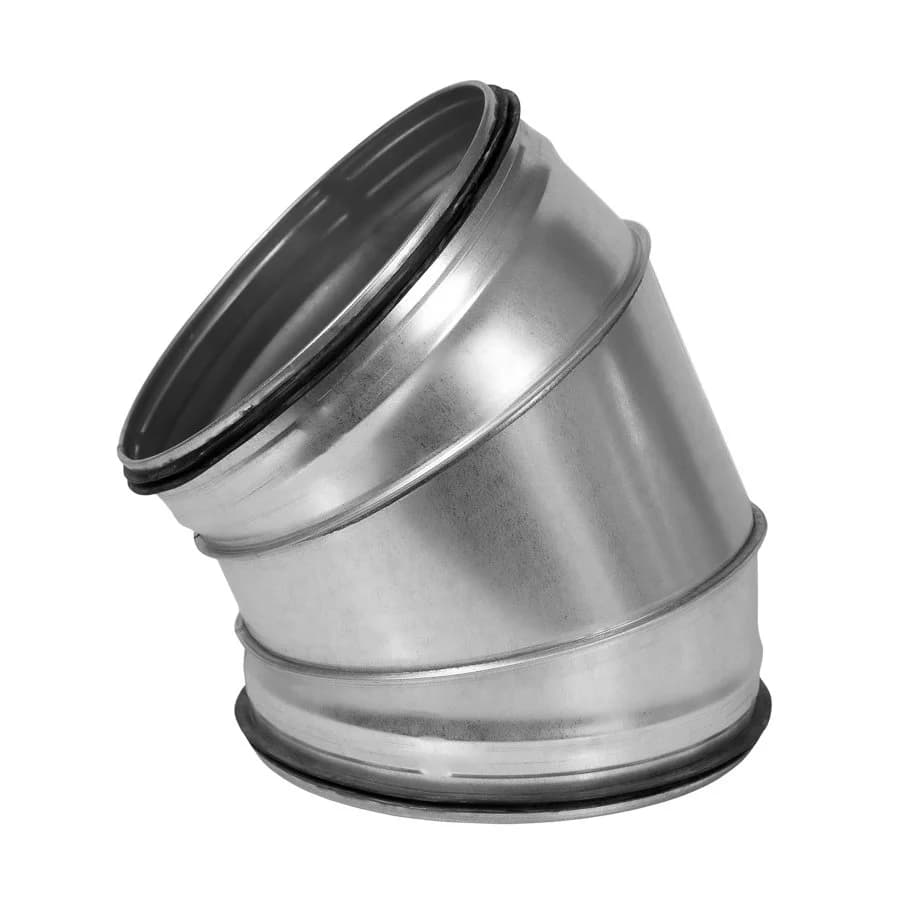 Ventilationsböj 45° med tätning (Ø80–315 mm)