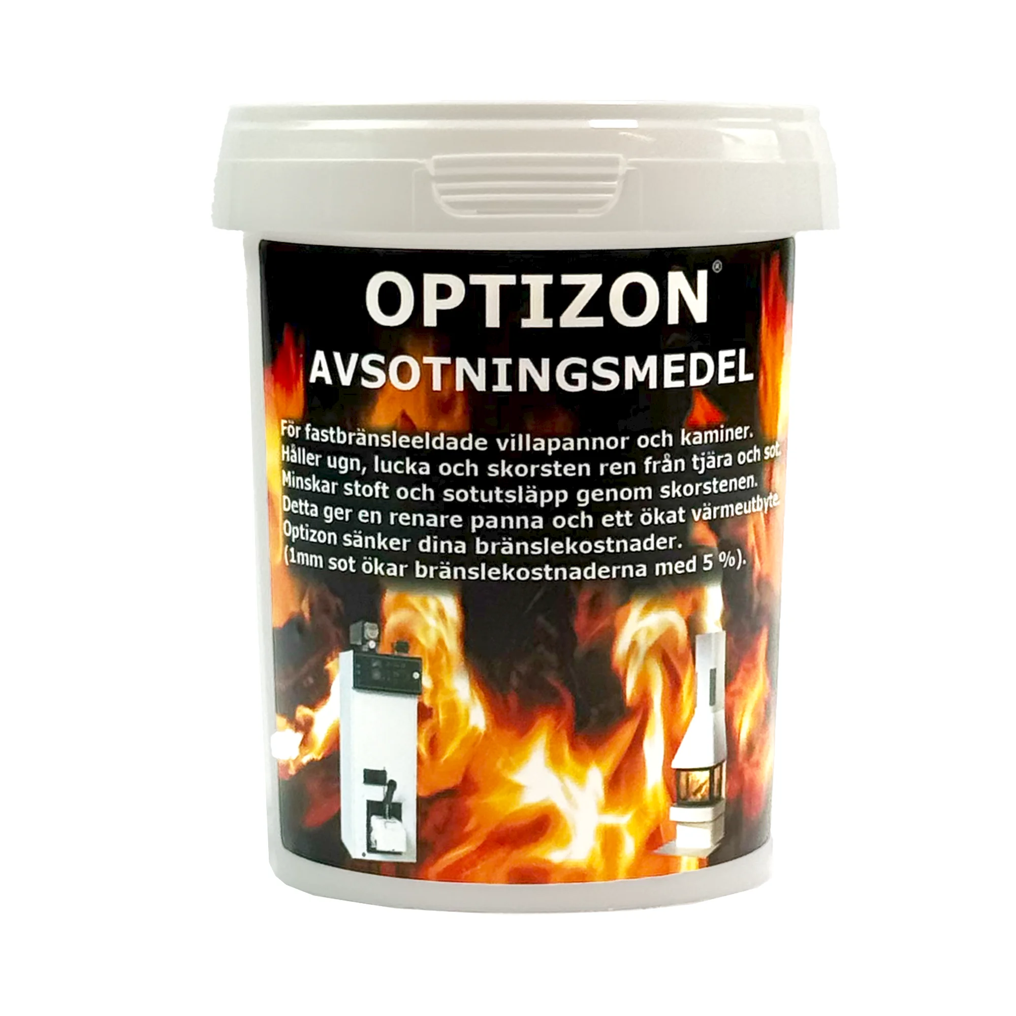 Avsotningsmedel Optizon 500 g – för kamin & panna