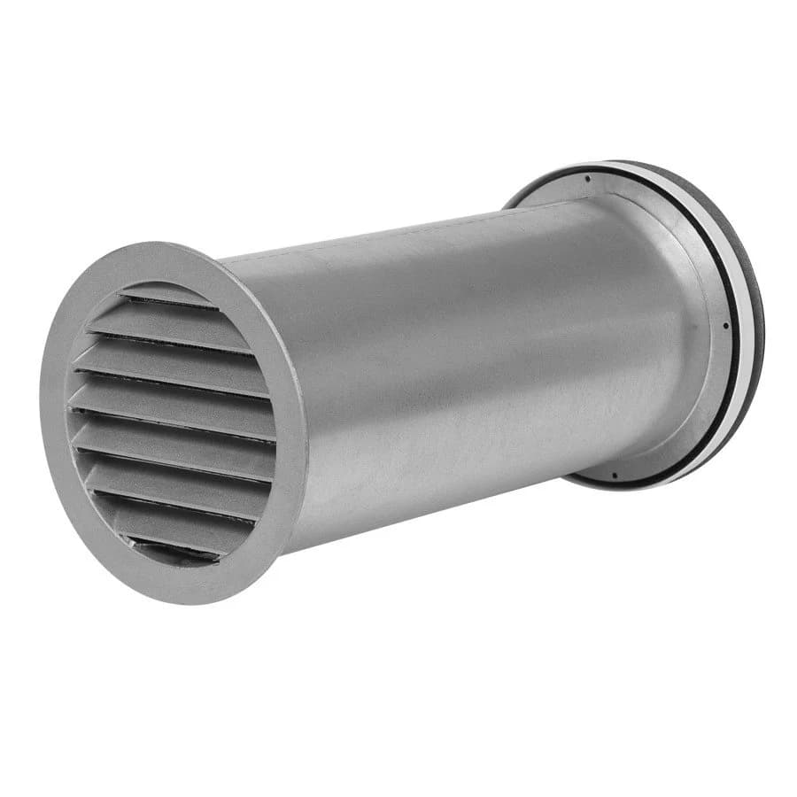 Väggventil teleskopisk med ljudisolering, metall (kit)