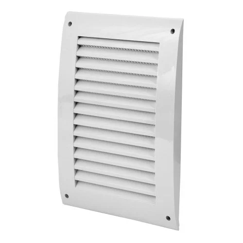 Ventilationsgaller plast rektangulära med insektsnät – flera varianter