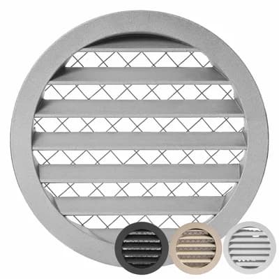 Ventilationsgaller i aluminium Ø 200 mm (olika färger)