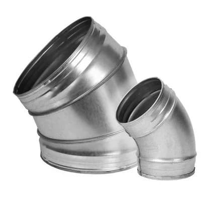 Ventilationsböj 30° utan packning – flera diametrar